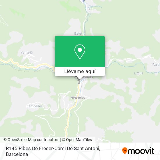 Mapa R145 Ribes De Freser-Camí De Sant Antoni