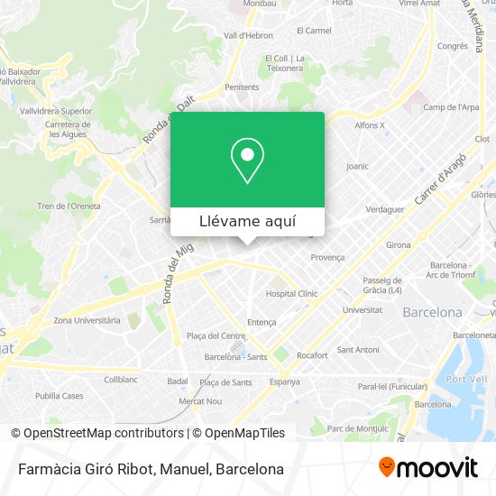 Mapa Farmàcia Giró Ribot, Manuel