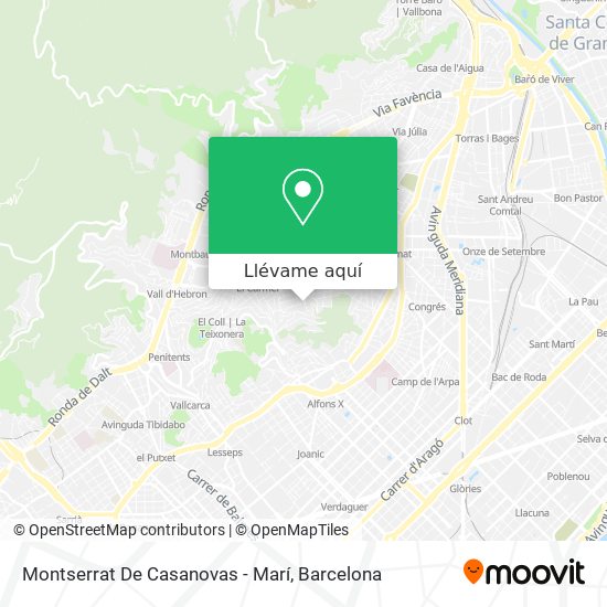 Mapa Montserrat De Casanovas - Marí