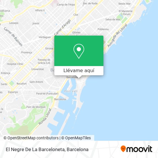 Mapa El Negre De La Barceloneta