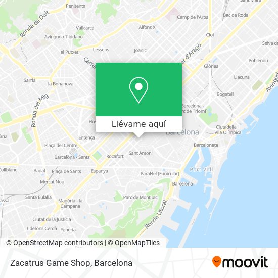 Mapa Zacatrus Game Shop