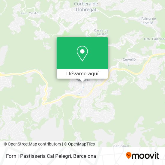 Mapa Forn I Pastisseria Cal Pelegrí