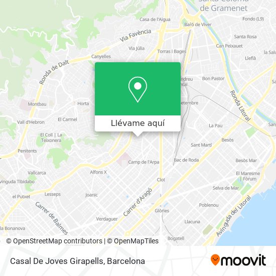 Mapa Casal De Joves Girapells