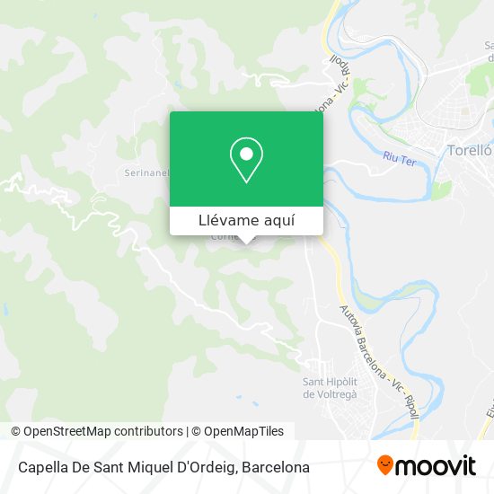 Mapa Capella De Sant Miquel D'Ordeig
