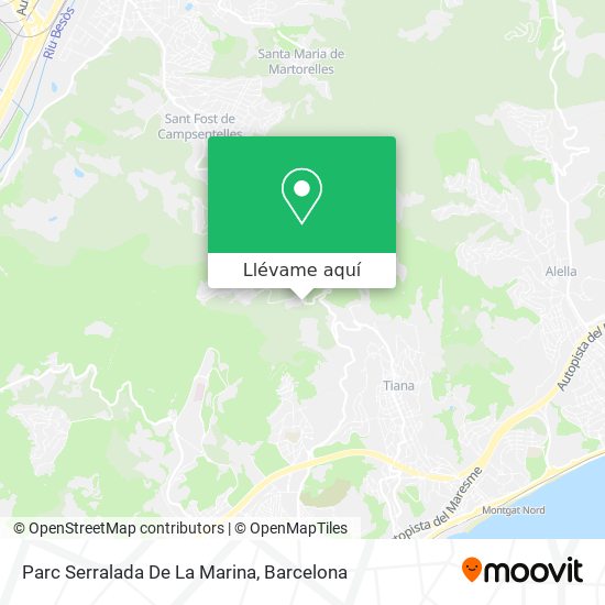 Mapa Parc Serralada De La Marina
