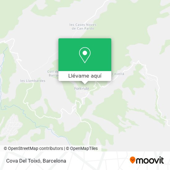 Mapa Cova Del Toixó