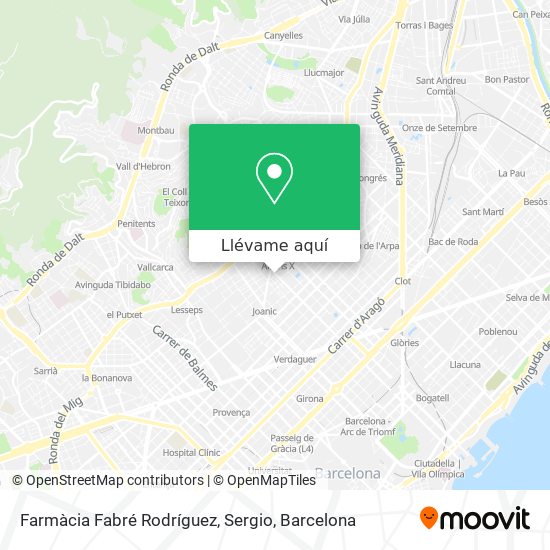 Mapa Farmàcia Fabré Rodríguez, Sergio