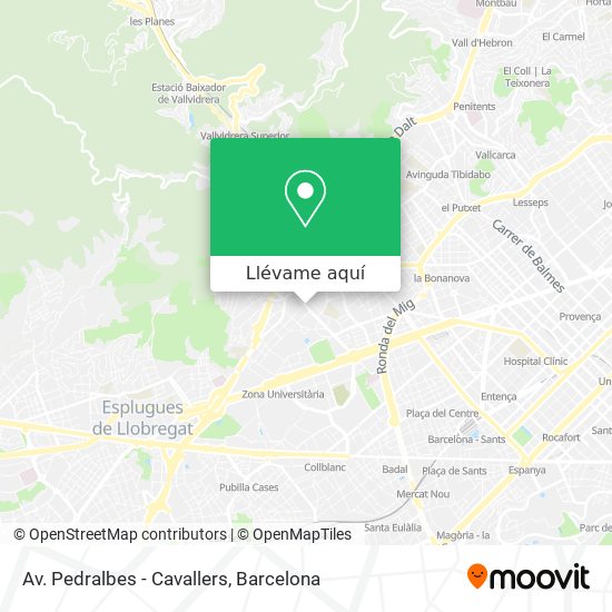 Mapa Av. Pedralbes - Cavallers