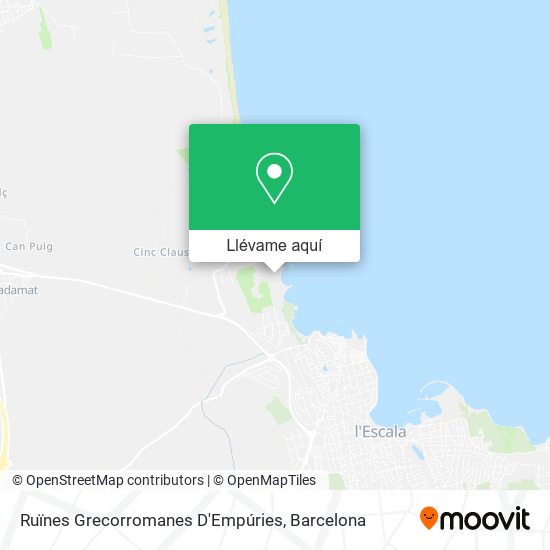 Mapa Ruïnes Grecorromanes D'Empúries