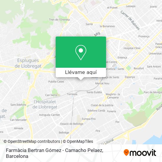 Mapa Farmàcia Bertran Gómez - Camacho Pelaez