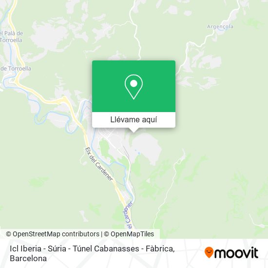 Mapa Icl Iberia - Súria - Túnel Cabanasses - Fàbrica