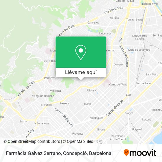 Mapa Farmàcia Galvez Serrano, Concepció
