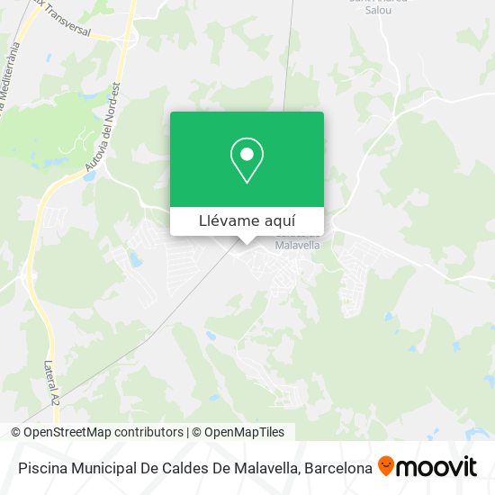 Mapa Piscina Municipal De Caldes De Malavella