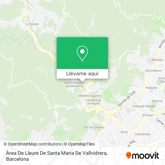 Mapa Àrea De Lleure De Santa Maria De Vallvidrera