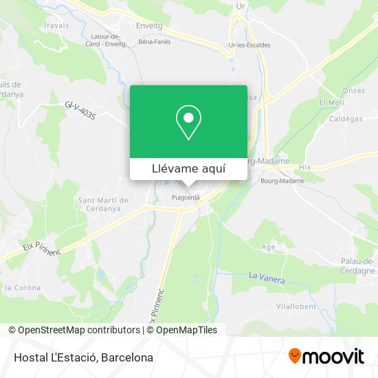Mapa Hostal L'Estació
