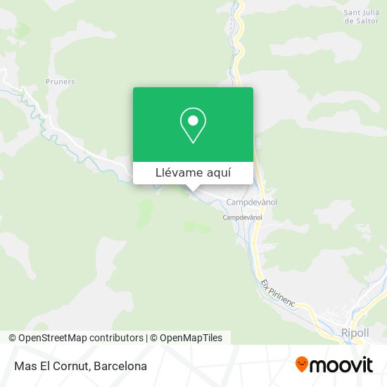 Mapa Mas El Cornut