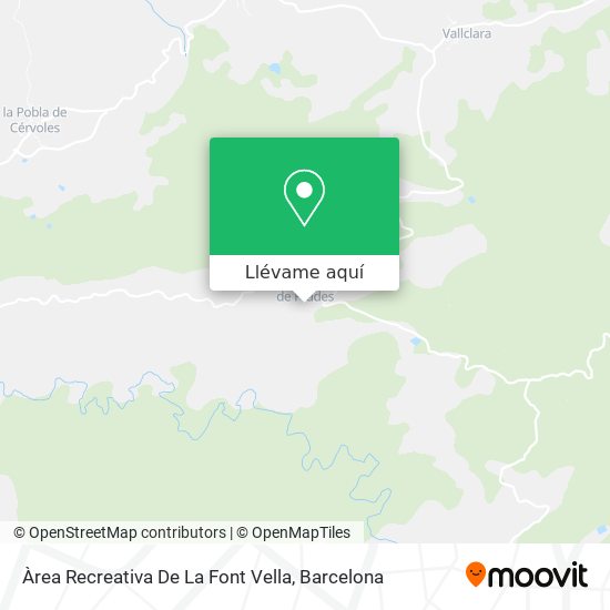 Mapa Àrea Recreativa De La Font Vella