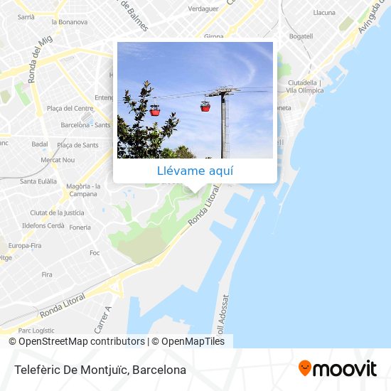 Mapa Telefèric De Montjuïc