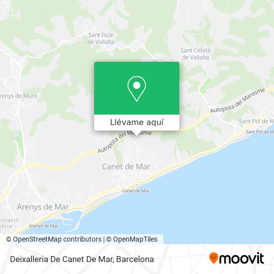 Mapa Deixalleria De Canet De Mar