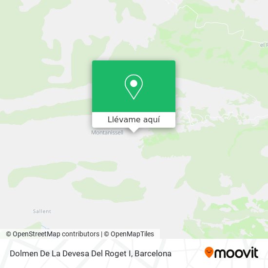 Mapa Dolmen De La Devesa Del Roget I