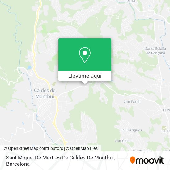 Mapa Sant Miquel De Martres De Caldes De Montbui