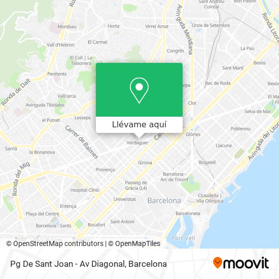 Mapa Pg De Sant Joan - Av Diagonal