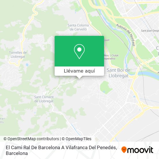 Mapa El Cami Ral De Barcelona A Vilafranca Del Penedés