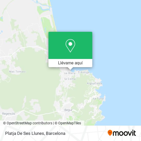 Mapa Platja De Ses Llunes