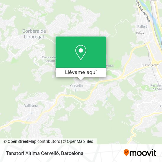 Mapa Tanatori Altima Cervelló