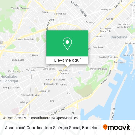 Mapa Associació Coordinadora Sinèrgia Social