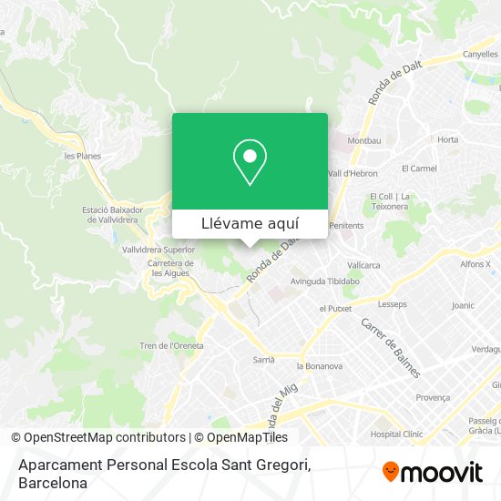 Mapa Aparcament Personal Escola Sant Gregori
