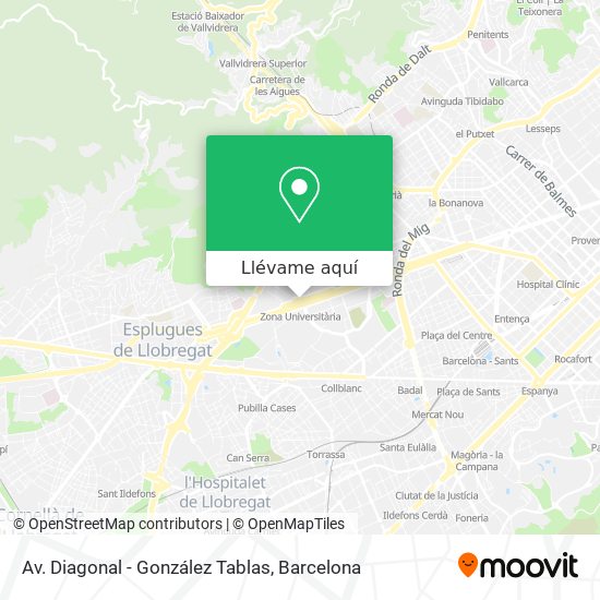 Mapa Av. Diagonal - González Tablas