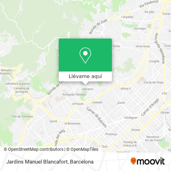 Mapa Jardins Manuel Blancafort