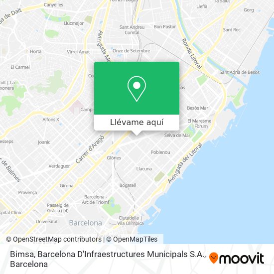 Mapa Bimsa, Barcelona D'Infraestructures Municipals S.A.