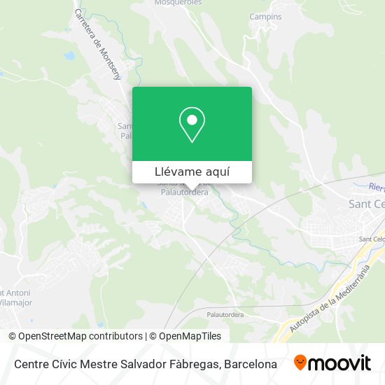 Mapa Centre Cívic Mestre Salvador Fàbregas