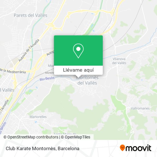 Mapa Club Karate Montornès