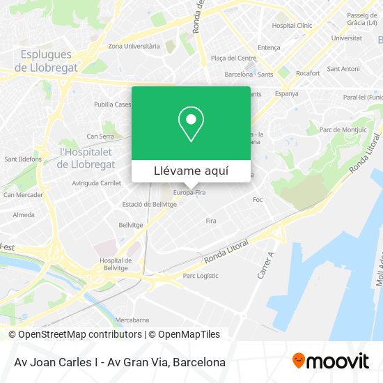 Mapa Av Joan Carles I - Av Gran Via
