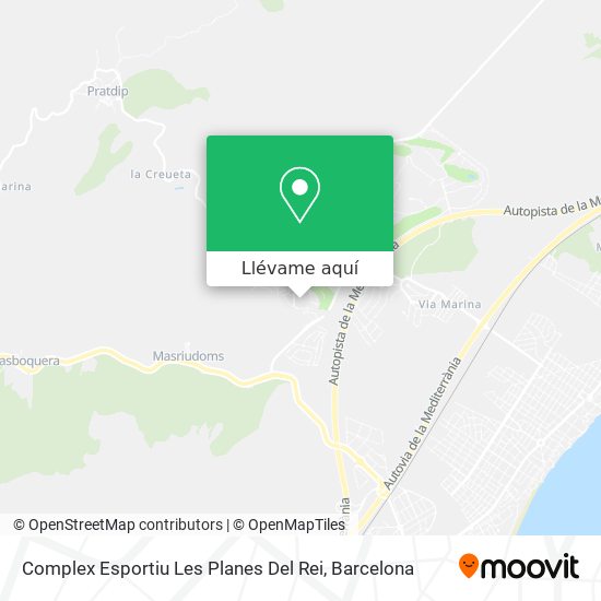 Mapa Complex Esportiu Les Planes Del Rei