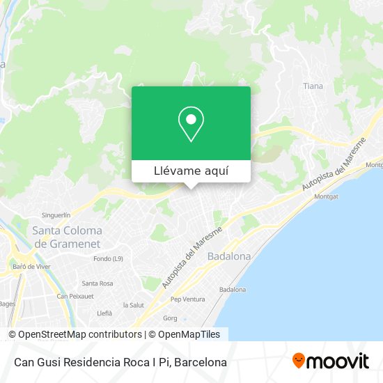 Mapa Can Gusi Residencia Roca I Pi