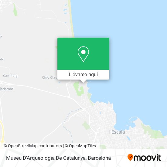 Mapa Museu D'Arqueologia De Catalunya