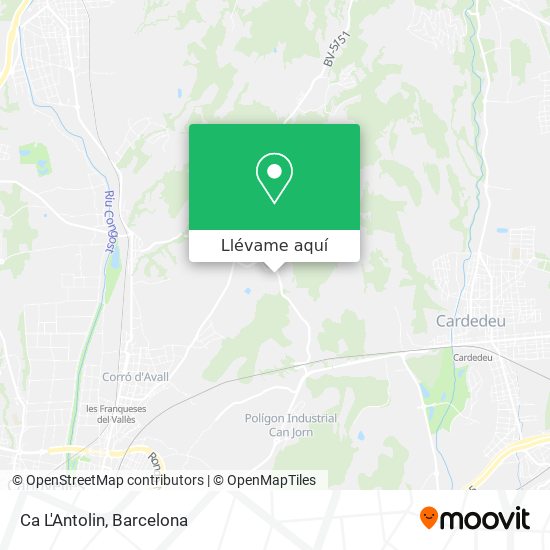 Mapa Ca L'Antolin