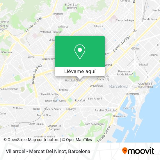 Mapa Villarroel - Mercat Del Ninot