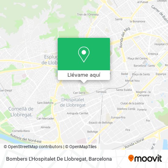 Mapa Bombers L'Hospitalet De Llobregat