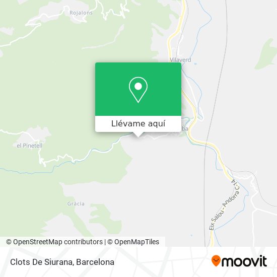 Mapa Clots De Siurana
