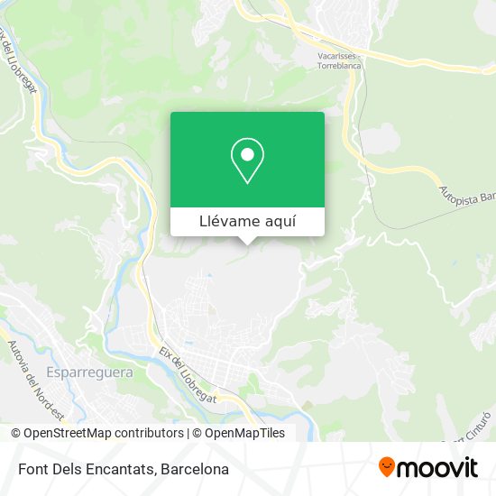 Mapa Font Dels Encantats