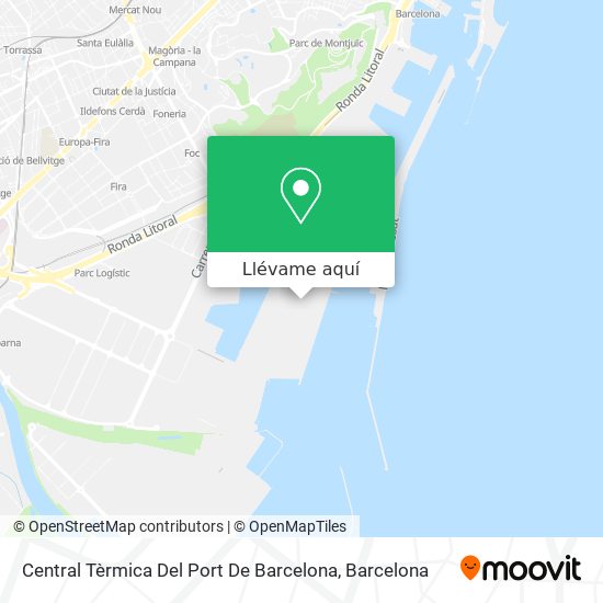 Mapa Central Tèrmica Del Port De Barcelona