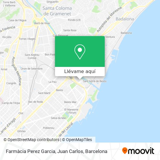 Mapa Farmàcia Perez Garcia, Juan Carlos