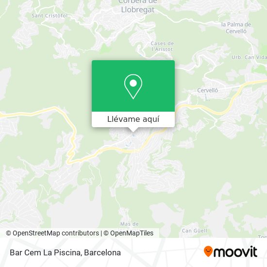 Mapa Bar Cem La Piscina