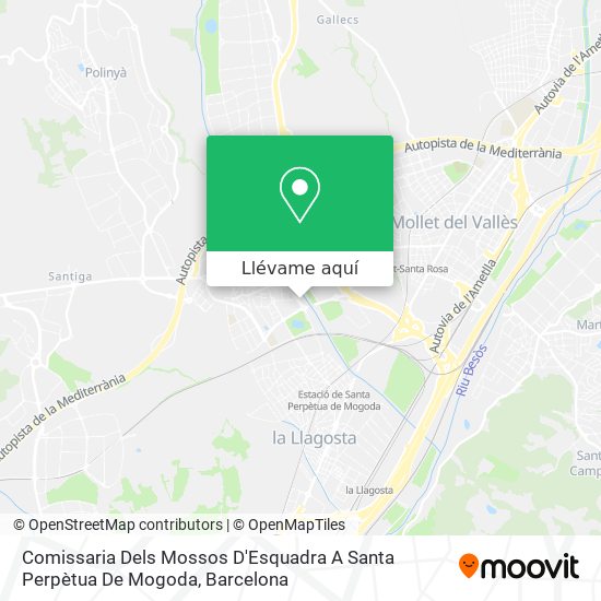 Mapa Comissaria Dels Mossos D'Esquadra A Santa Perpètua De Mogoda