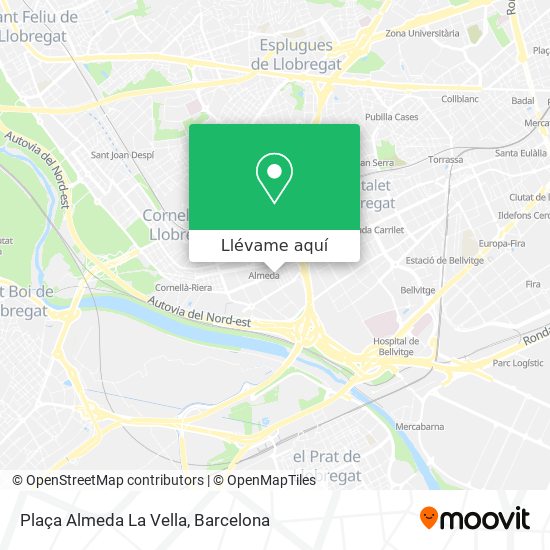 Mapa Plaça Almeda La Vella